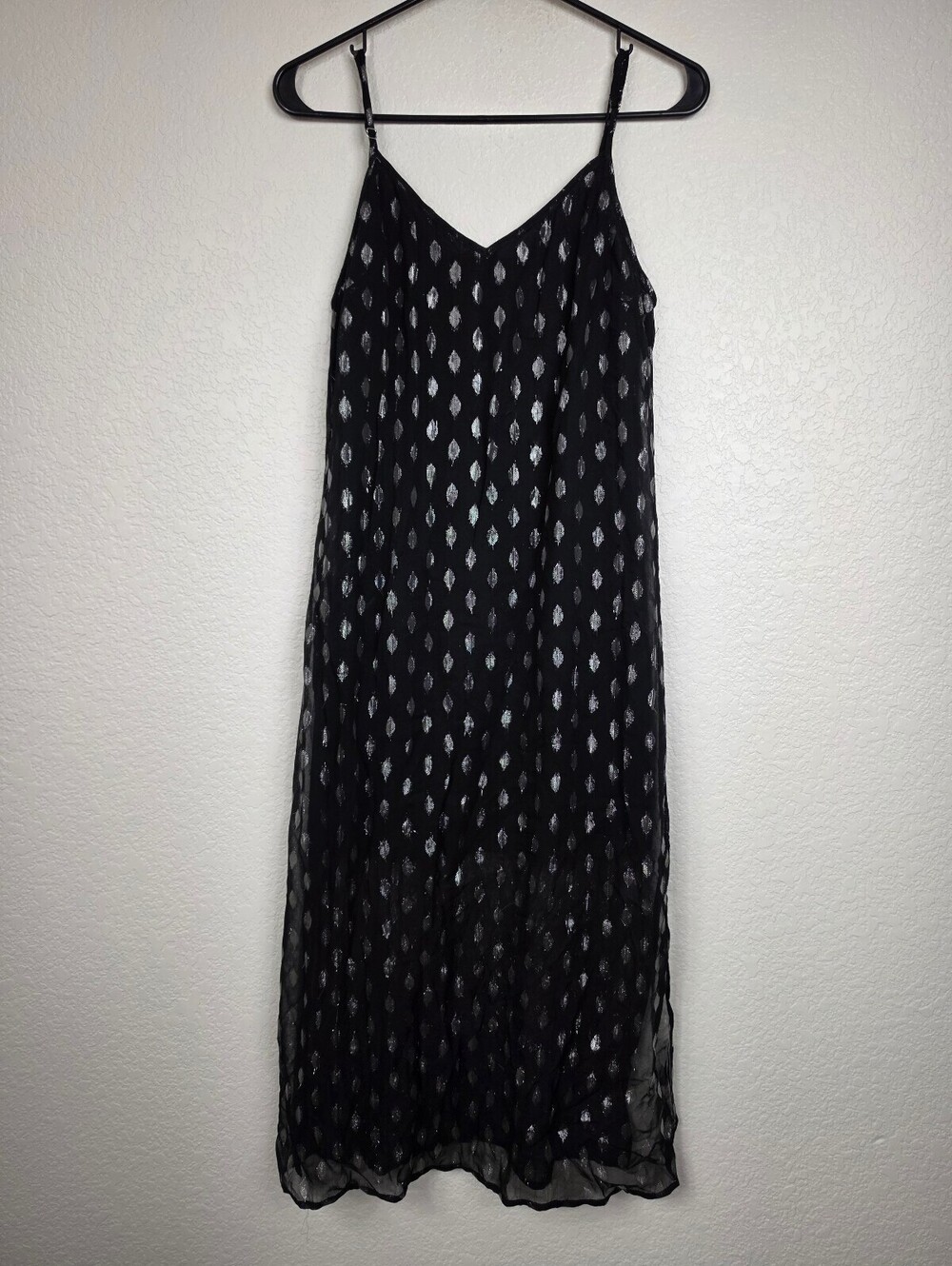NWT Anthropologie Band of Gypsies Black Metallic Dress